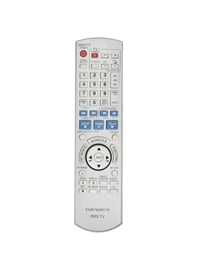 erorex - EUR7659Y70 Remote Control Fit for Panasonic DVD Recorder VCR DMR-ES46V DMR-ES46VS DMR-ES35V DMR-ES46 DMR-ES45VS DMR-ES45V DMR-ES45 - Image 1