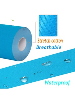 Ant 4 Rolls Waterproof Breathable Kinesiology Tape, Athletic Elastic Kneepad Muscle Pain Relief Knee Taping for Gym Fitness Running Tennis Swimming Football (Black, Skin, Pink, Light Blue)  - Image 3