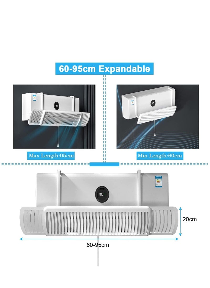 Adjustable  Air Conditioner Deflector – Telescopic Wind Shield for Optimized Airflow Control, Home Cooling Air Baffle for AC Vents
