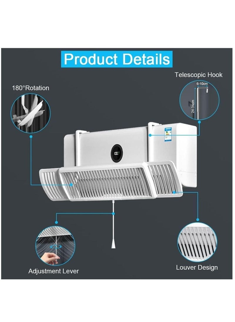 Arabest - Adjustable  Air Conditioner Deflector – Telescopic Wind Shield for Optimized Airflow Control, Home Cooling Air Baffle for AC Vents - Image 1