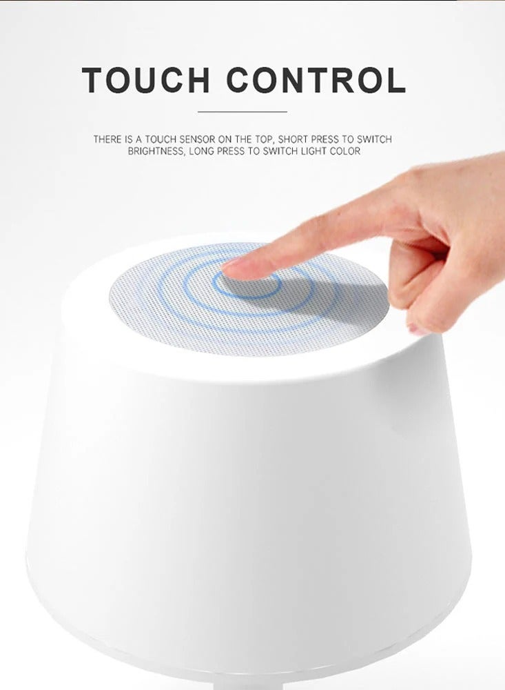 Desk Lamp Qur'an Speaker-Bluetooth, 7 Colors LED Touch Table Lamp 8GB (SQ917) White - Image 2