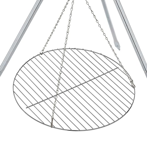 Coleman Tripod Campfire Grill & Lantern Hanger, Grill Grate with Adjustable Height for Cooking Over Fire, Steel Firepit Cooking Rack - Image 2