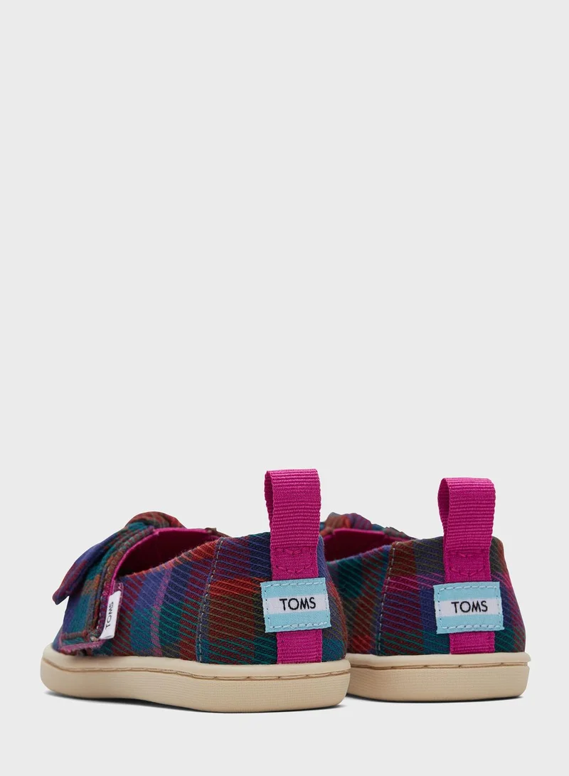 TOMS Kids Bow Slip On Ballerinas