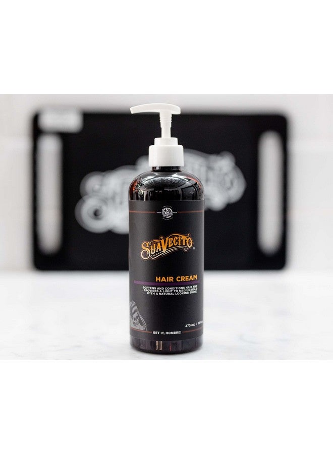 Suavecito Hair Cream Pump Bottle Medium Shine All Day Light Hold (16 oz) - Image 3