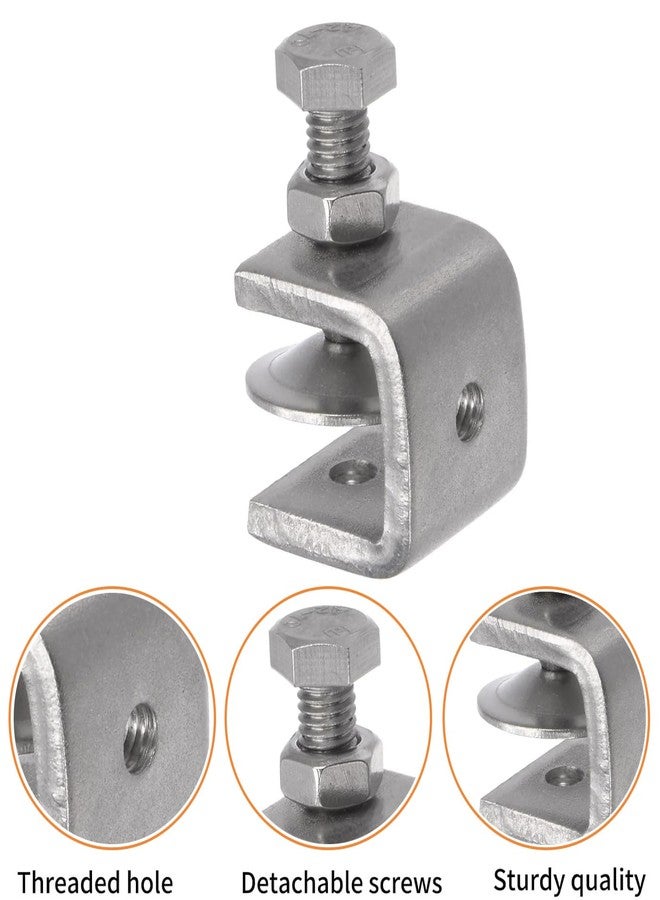 Vietrey Stainless Steel C-Clamp with 0.79 Inch Wide Jaw Opening for Woodworking Welding Building Household Mount 4 Pcs - Image 4