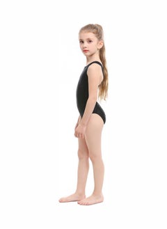 NIBEMINENT Kids/Teen Solid One Piece Swimsuit Black  - Image 3
