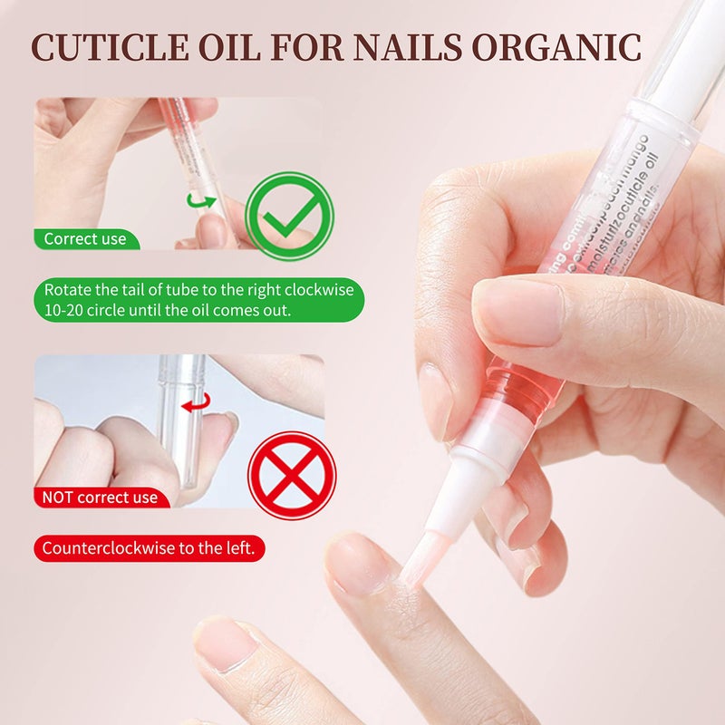 SULLMAR 4pcs Cuticle Oil Cuticle Pen Cuticle Pen Nail Nutrition Oil Repair Nail Care Essential Oil Moist Cuticle Oil Pen for Nails cuticle oil - Image 3