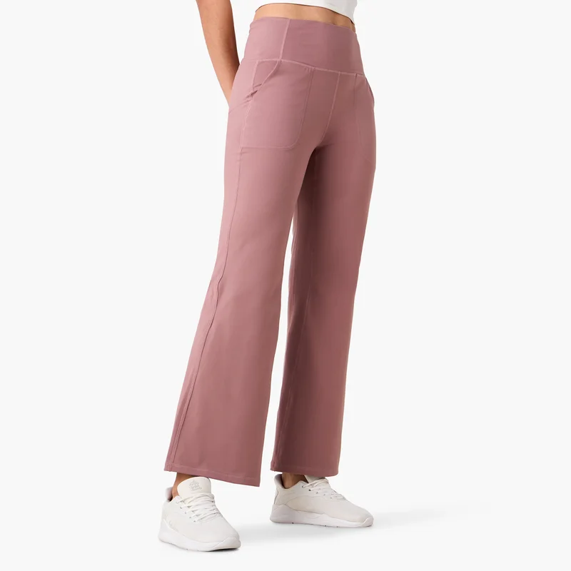 ADOT Wide Leg Pants with Elasticated Waistband and Pockets