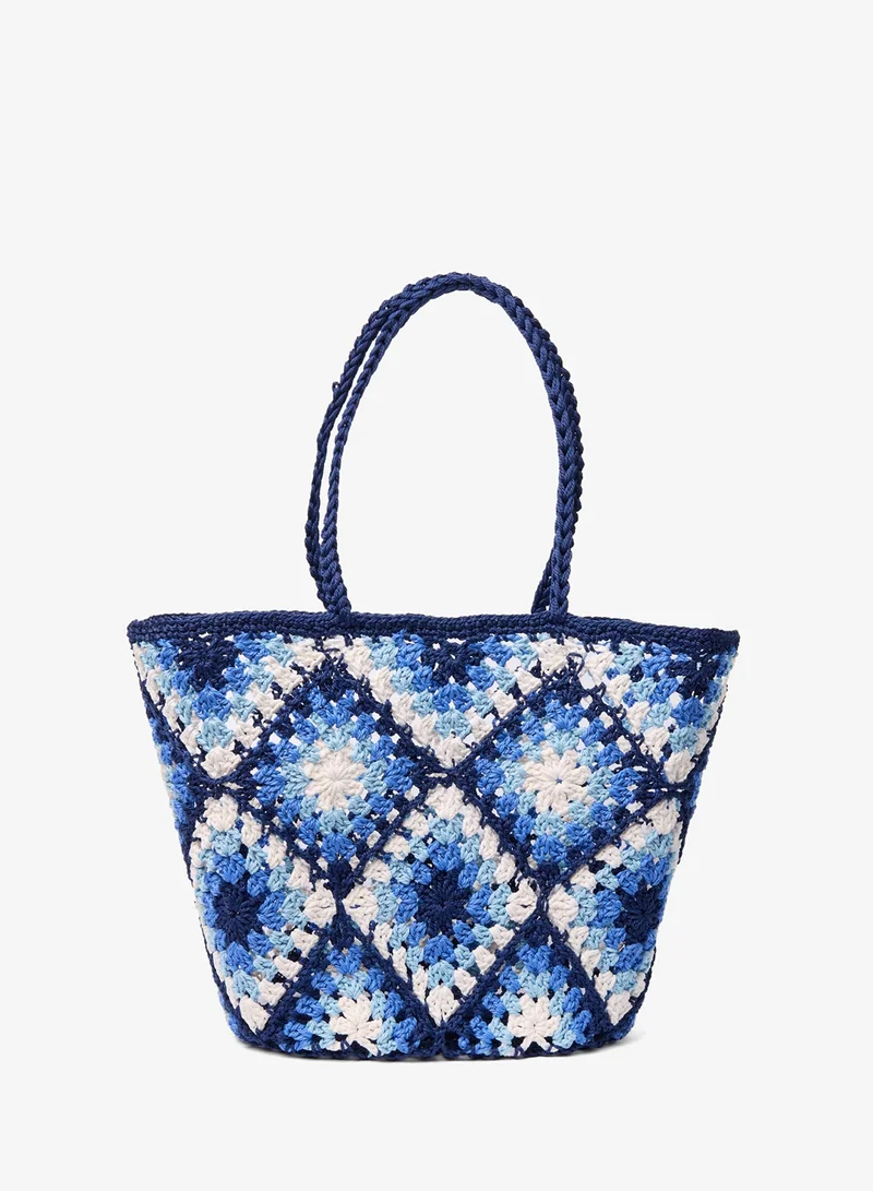 Blue Vanilla Crochet Simple Tote Bag
