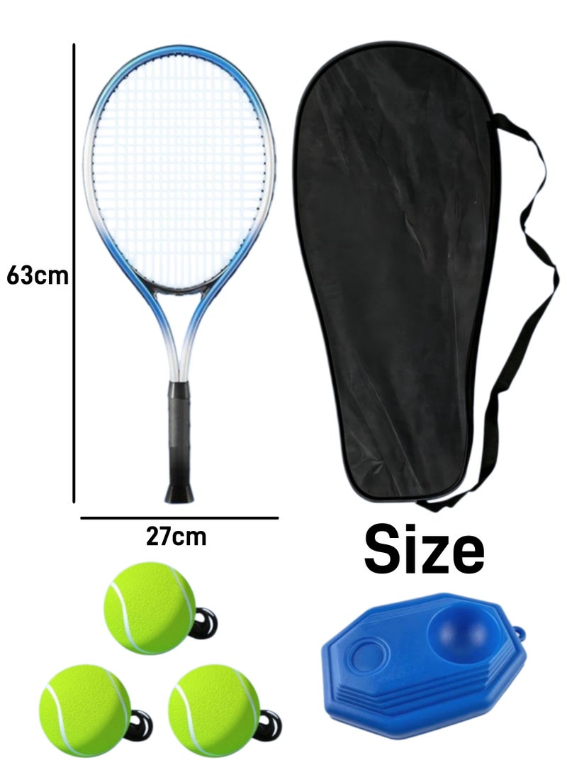 Aimayapet Adult Tennis Racket Set Single Tennis Trainer,Tennis Trainer with String Rebound Tennis,Beginner Tennis Racket Portable Tennis Training Tool with Racket,Racket Bag, 3 Rebound Balls, 1 Water Injection Base Tennis Trainer,Outdoor Sports Set - Image 2