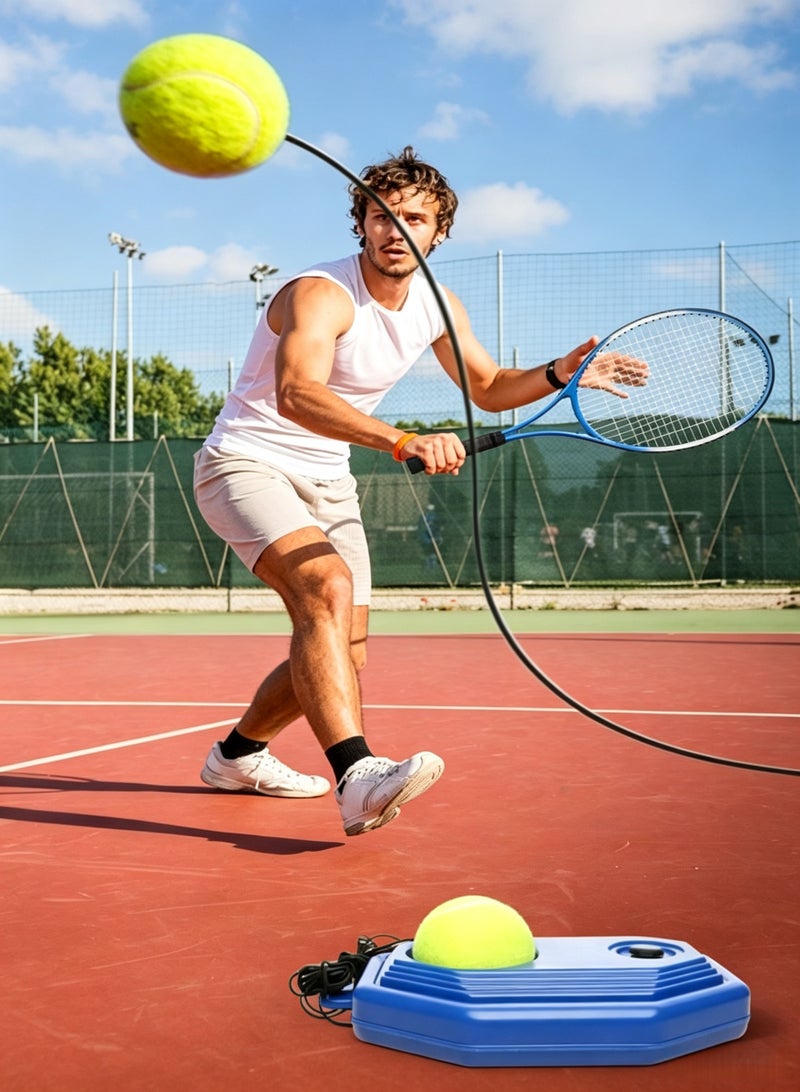 Aimayapet Adult Tennis Racket Set Single Tennis Trainer,Tennis Trainer with String Rebound Tennis,Beginner Tennis Racket Portable Tennis Training Tool with Racket,Racket Bag, 3 Rebound Balls, 1 Water Injection Base Tennis Trainer,Outdoor Sports Set - Image 3