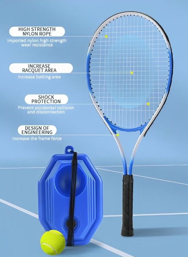 Aimayapet Adult Tennis Racket Set Single Tennis Trainer,Tennis Trainer with String Rebound Tennis,Beginner Tennis Racket Portable Tennis Training Tool with Racket,Racket Bag, 3 Rebound Balls, 1 Water Injection Base Tennis Trainer,Outdoor Sports Set - Image 4