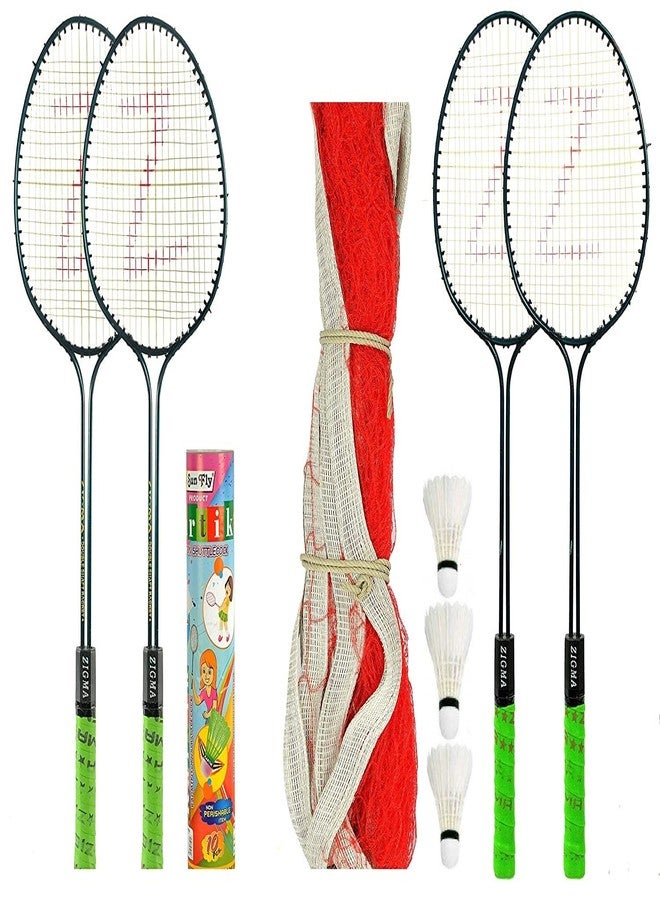 Klapp Zigma Recreational Badminton Set with Feather Shuttle Cock (with Net) - Image 2