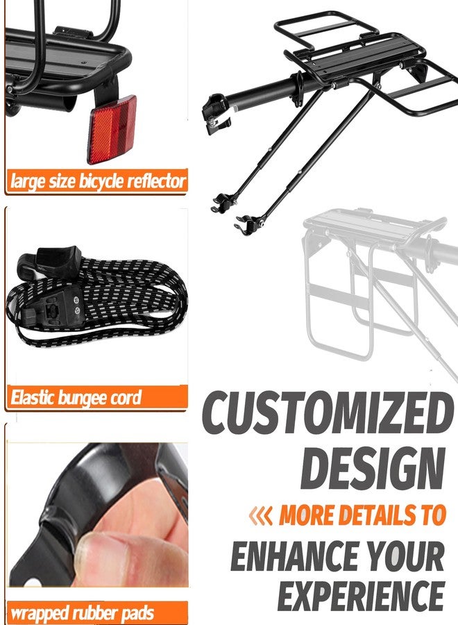 YONTUO BCR07: Foldable Wide Wings Bike Cargo Rack, Quick Release, Universal, Large Capacity, Height Adjustable Fit 24'-29' - Image 5