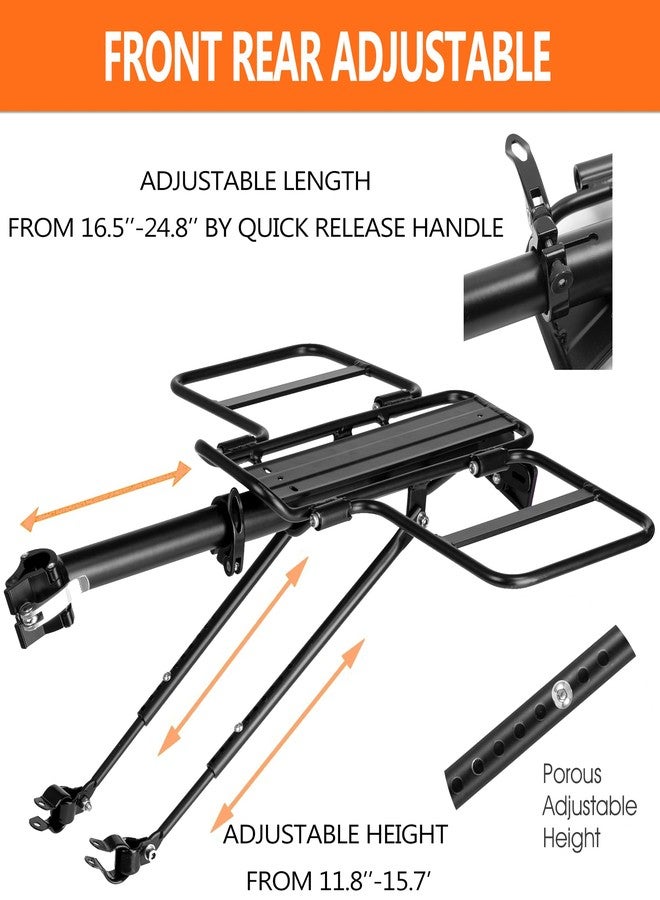 YONTUO BCR07: Foldable Wide Wings Bike Cargo Rack, Quick Release, Universal, Large Capacity, Height Adjustable Fit 24'-29' - Image 4