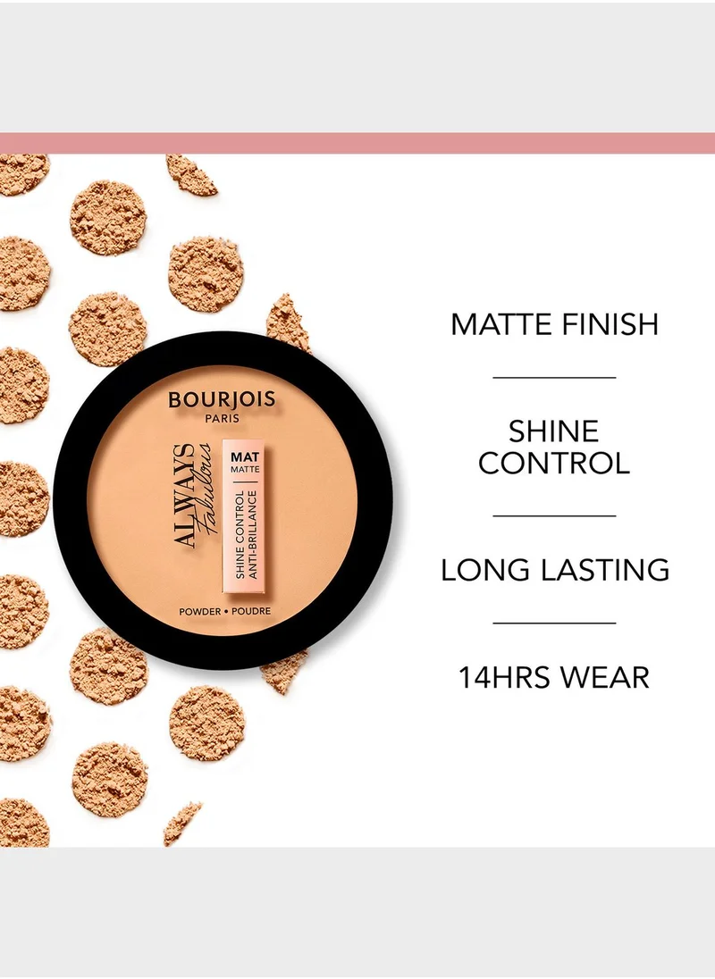 BOURJOIS PARIS Bourjois Always Fabulous Matte Pressed Powder – 115 – Golden Ivory, 10g