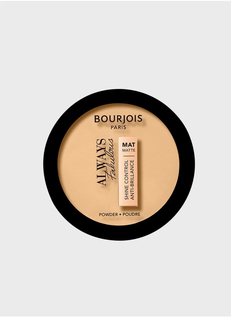 BOURJOIS PARIS Bourjois Always Fabulous Matte Pressed Powder – 115 – Golden Ivory, 10g