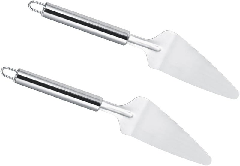 Stainless Steel Cheese Slicer Baking Tool Pie Cake Server Spatula Cutter Pizz (2pcs) - Image 1