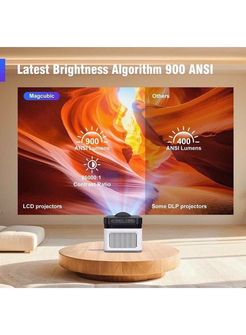 MAGCUBIC HY450 Android Smart Projector magcubic brand  Auto Focus with WiFi 6, 700ANSI Ultra Short Throw Electric Focus Projector, 2+32GB Memory, Portable Outdoor Auto Focus Video Projector  - Image 3