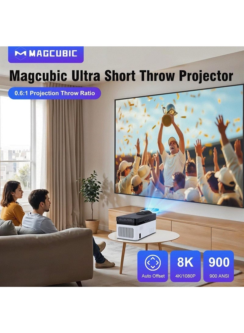 MAGCUBIC HY450 Android Smart Projector magcubic brand  Auto Focus with WiFi 6, 700ANSI Ultra Short Throw Electric Focus Projector, 2+32GB Memory, Portable Outdoor Auto Focus Video Projector  - Image 4