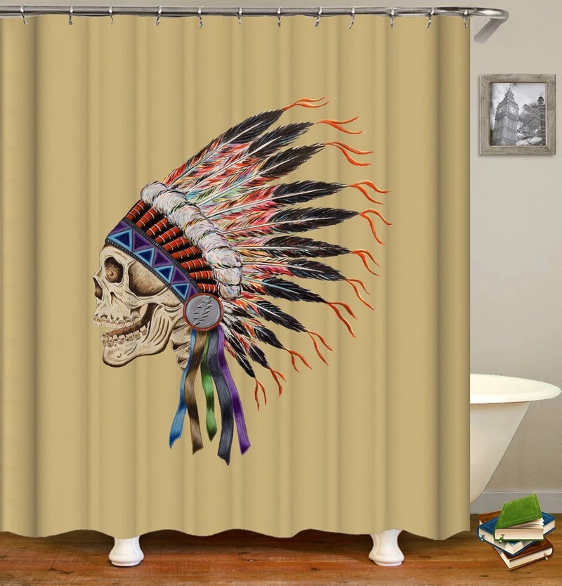 Bluejw New Design Waterproof Halloween Theme 3D Digital  Print Bathroom Rug and Fabric Shower Curtains Set - Image 3