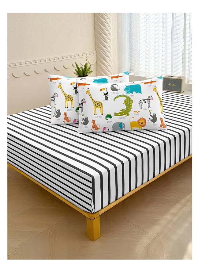 Noon East 4Pcs Comforter Set | Soft Microfiber Material | Multiple Color | 1 Comforter 160 X 230 Cm, 1 Fitted Sheet 120 X 200 Cm With 30 Cm Deep Pocket, 2 Pillow Cases 50 X 75 Cm | Suitable For Single Size Mattress - Image 4