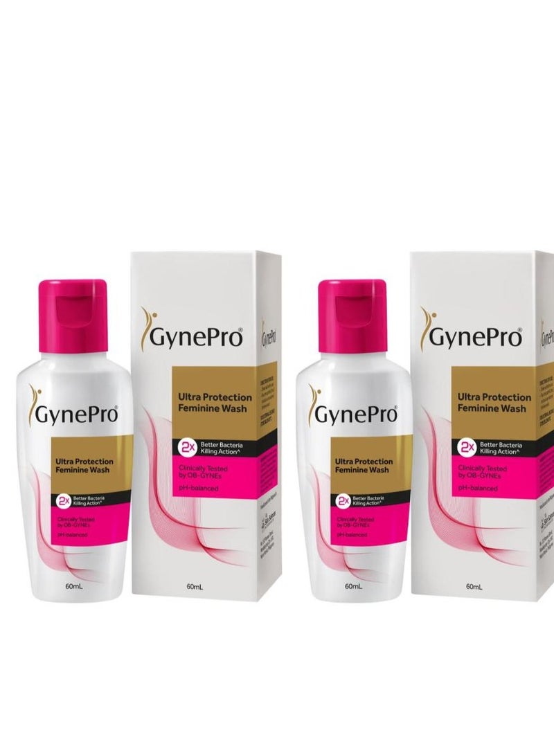Ultra Protection Feminine Wash 60ml 2Pcs