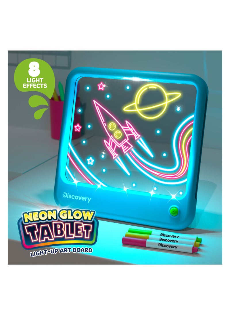 Discovery Discovery™ Neon Glow Tablet Light-Up Art Board - STEM Educational Learning Toy with 8 Light Effects  - Image 2