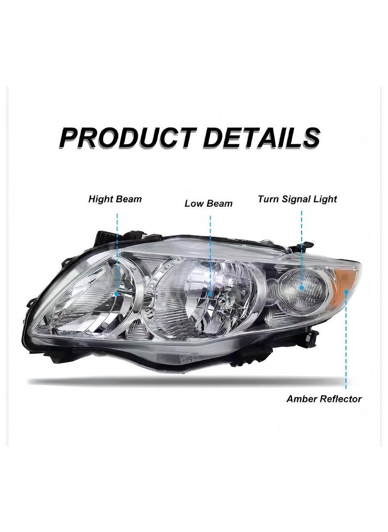 TOYOTA ACCSSORIES Headlight for Corolla 2009-2010(white)  - Image 3