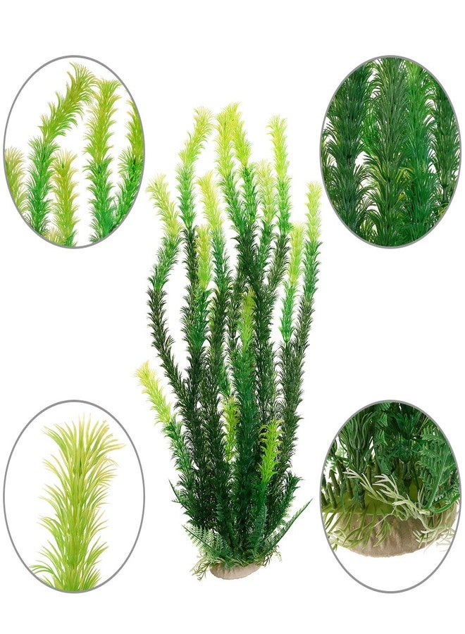 مايتر نبات مائي بلاستيكي من مايتر بطول 17 بوصة لتزيين أحواض السمك، لون أخضر رودوبسيني - Image 5