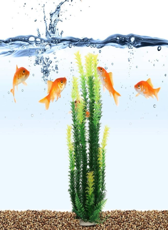 مايتر نبات مائي بلاستيكي من مايتر بطول 17 بوصة لتزيين أحواض السمك، لون أخضر رودوبسيني - Image 2