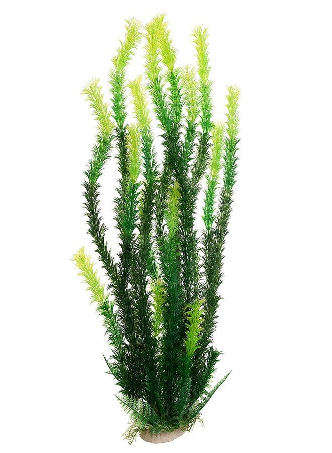 مايتر نبات مائي بلاستيكي من مايتر بطول 17 بوصة لتزيين أحواض السمك، لون أخضر رودوبسيني - Image 1