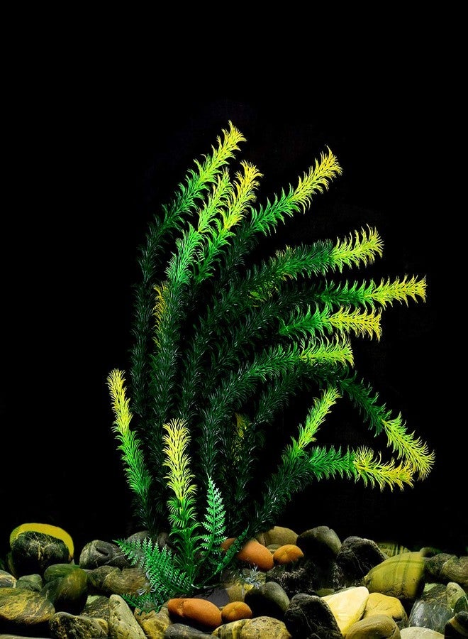 مايتر نبات مائي بلاستيكي من مايتر بطول 17 بوصة لتزيين أحواض السمك، لون أخضر رودوبسيني - Image 4