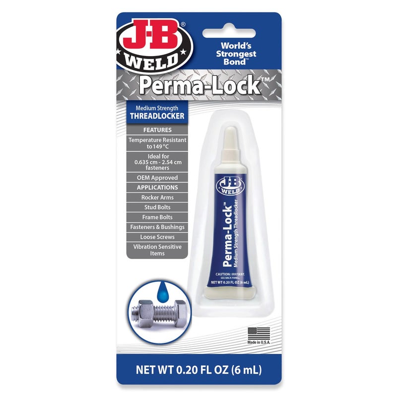 JB Weld 24206 PermaLock Medium Strength Threadlocker Blue 6 ml