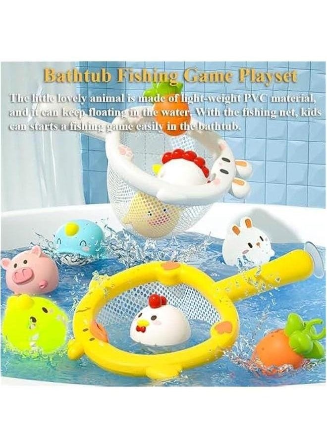 Generic - Glowing Fishing Bath Toy, Animal Ball Tub Toy Light Up Bathtub Luminous Floating Game Basketball Hoop (3PCS Balls-1) - Image 1