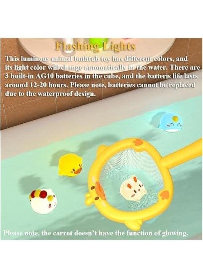 Generic - Glowing Fishing Bath Toy, Animal Ball Tub Toy Light Up Bathtub Luminous Floating Game Basketball Hoop (3PCS Balls-1) - Image 1