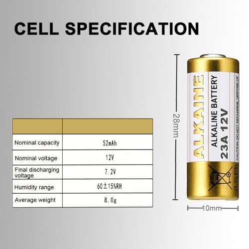 LiCB A23 23A 12V Alkaline Battery (5-Pack) - Image 2