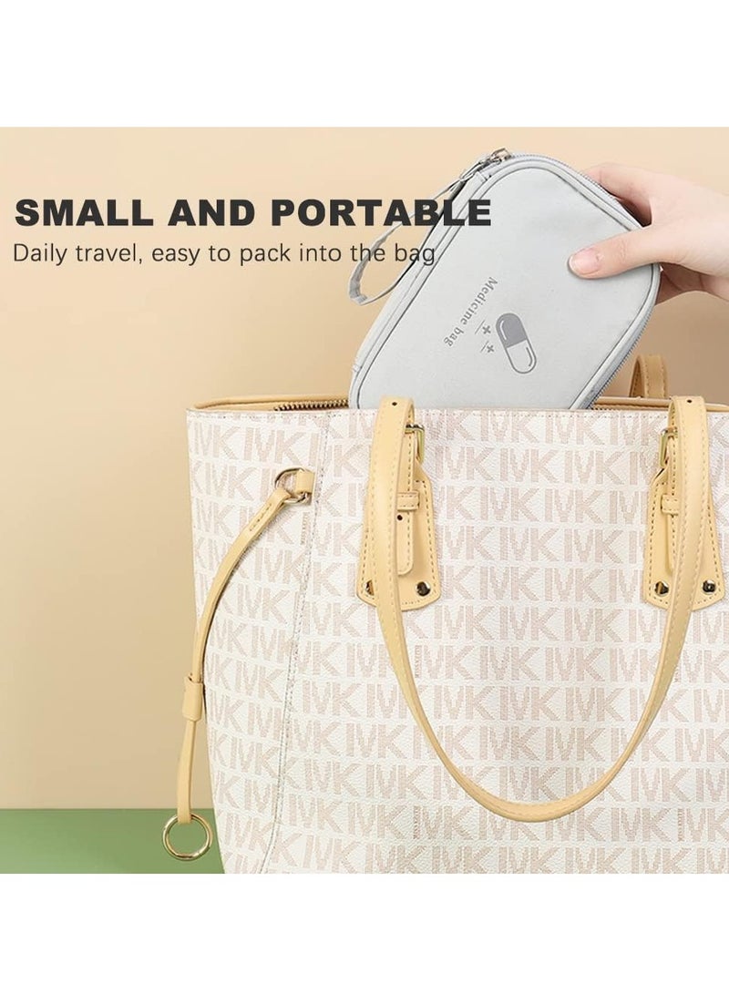 Excefore First Aid Kit Bags, 2 Pieces Empty Medicine Bags, First Aid Bag Portable Grey Medical Medicine Bags for Outdoor Camping, Travel, Work - Image 3