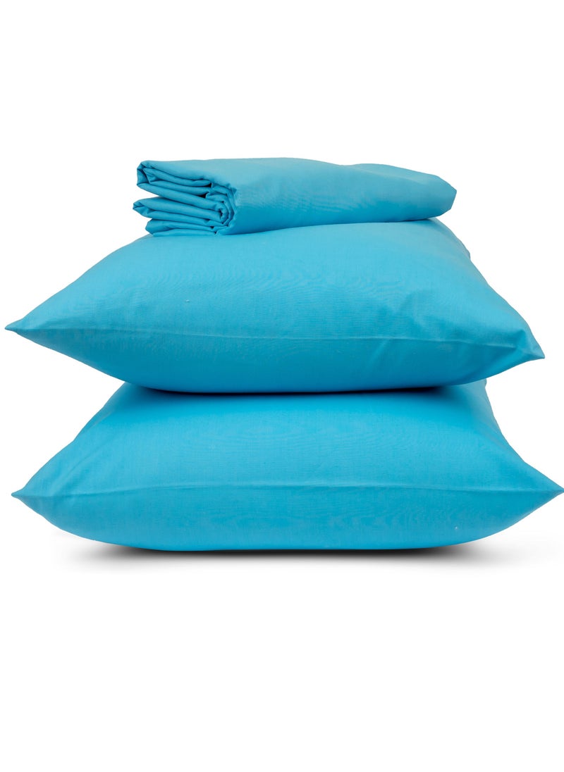 Home of linens طقم ملاءات مسطحة فيروزي 240 × 260  - Image 2