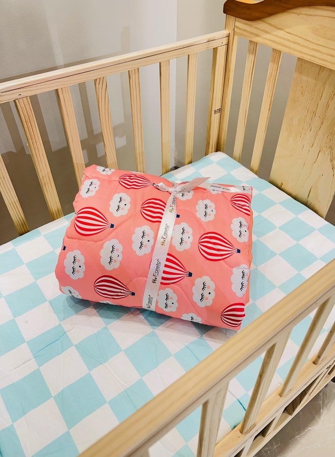 Infantbond Baby & Kids Super Soft Cotton Blankets (0-8 Years)(All Season Use)(Peach Ballon) - Image 4