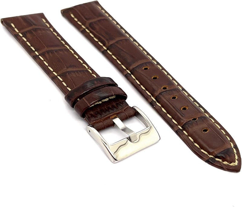 diloy Uhrenarmband aus leder mit Krokodil-Prägung, Kroko 14 mm, 16 mm, 18 mm, 20 mm, 22 mm, 24 mm, 26 mm, 28 mm, 30 mm, Ref. 368 - Image 2