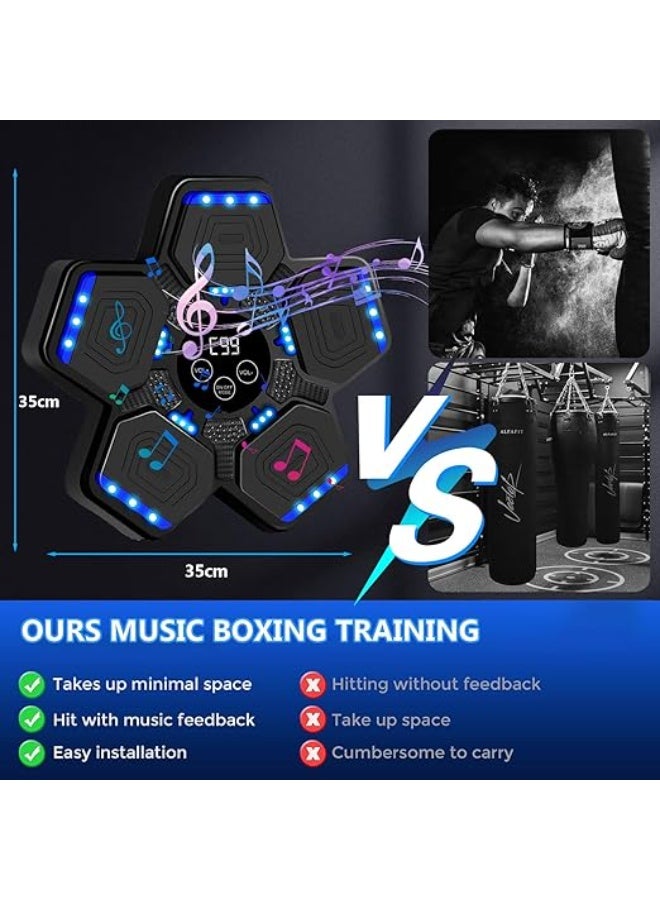 LENND Music Boxing Machine,Smart Bluetooth Wall Music Boxing Machine for Adults Kids,Punching Machine with Boxing Gloves,Boxing Target Punching Trainer Equipment for Home,Gym - Image 5