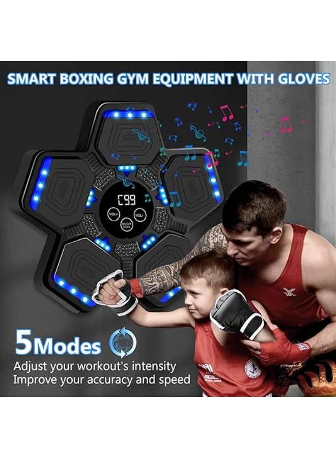 LENND Music Boxing Machine,Smart Bluetooth Wall Music Boxing Machine for Adults Kids,Punching Machine with Boxing Gloves,Boxing Target Punching Trainer Equipment for Home,Gym - Image 2