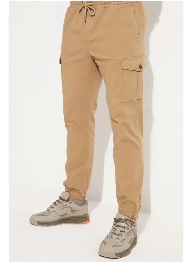 جون June Men Regular Fit Cargo Trouser Beige