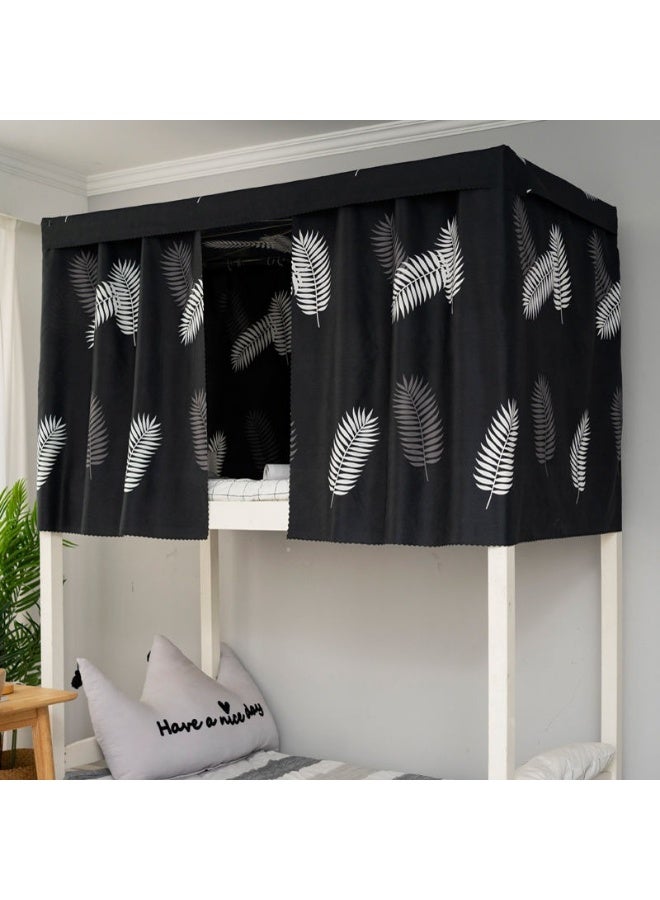 Dorm Bed Canopy Privacy Curtain for Single Bunk Bed – Blackout Cloth with Hooks & Ropes for Top/Bottom Bunk, Boys & Girls Student Use  - Image 1