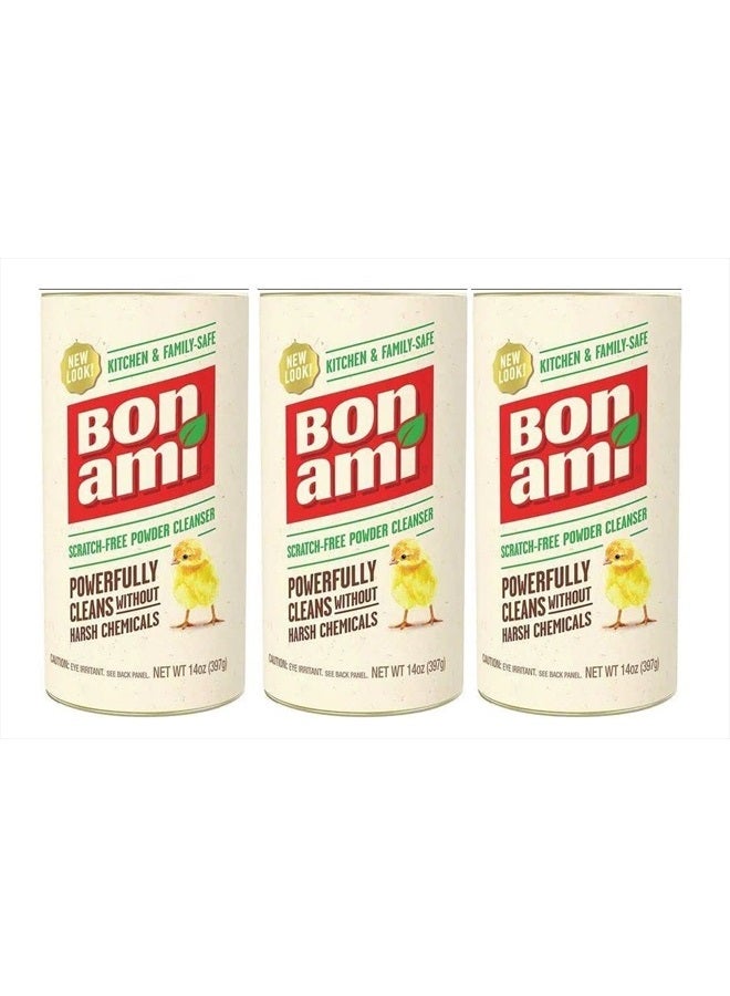Bon ami Powder Cleanser for Kitchens & Bathrooms - All Types of Surfaces, Cleans Grime & Dirt, Polishes Surfaces, Absorbs Odors (3 Pack) - Image 1