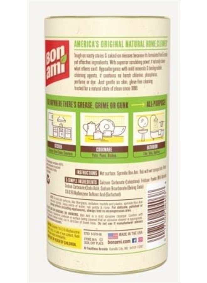 Bon ami Powder Cleanser for Kitchens & Bathrooms - All Types of Surfaces, Cleans Grime & Dirt, Polishes Surfaces, Absorbs Odors (3 Pack) - Image 3