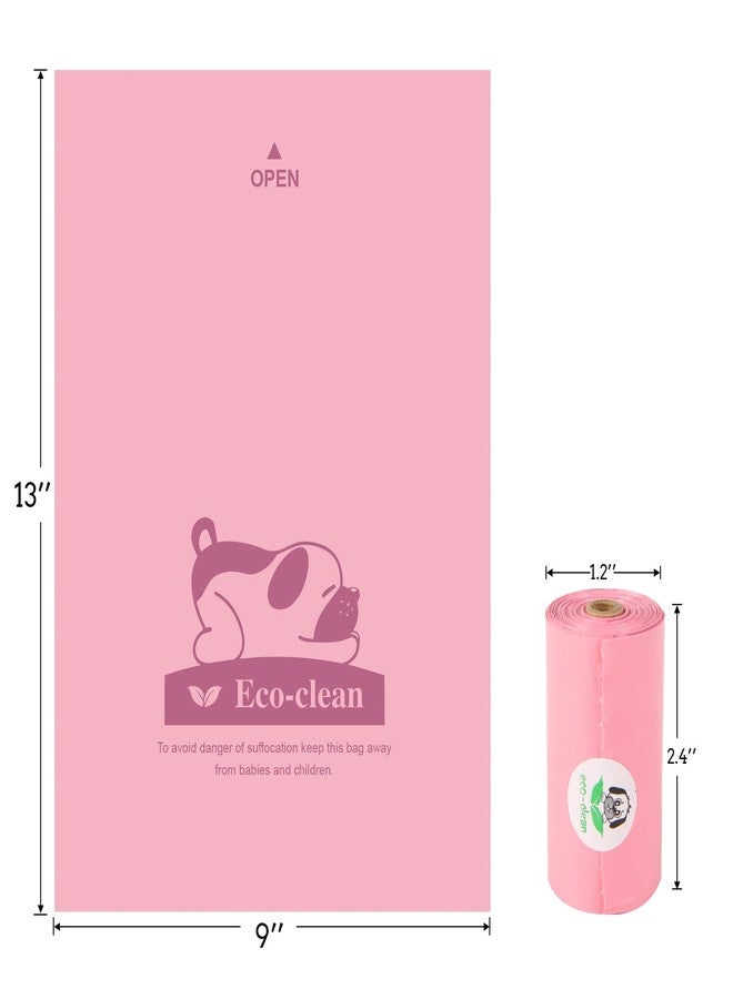 Eco Clean ECO-CLEAN Poop Bags for Dogs, Scented Dog Waste Bags with Dispenser, 24 Rolls/360 Count, Leak Proof, Durable, Pink - Image 2
