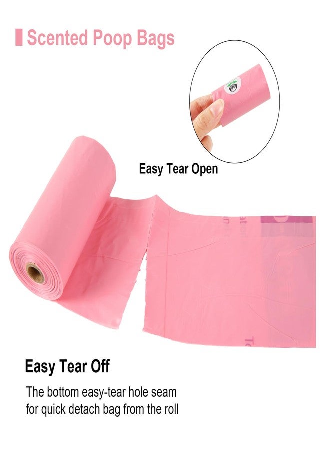 Eco Clean ECO-CLEAN Poop Bags for Dogs, Scented Dog Waste Bags with Dispenser, 24 Rolls/360 Count, Leak Proof, Durable, Pink - Image 3
