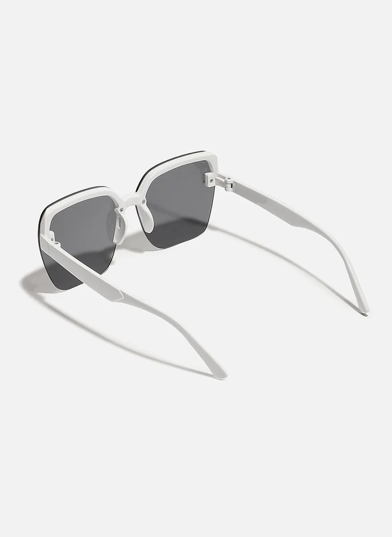 Haute Sauce  Tinted Lens Black & White Frame Oversized Sunglass for Women | Best Price UAE